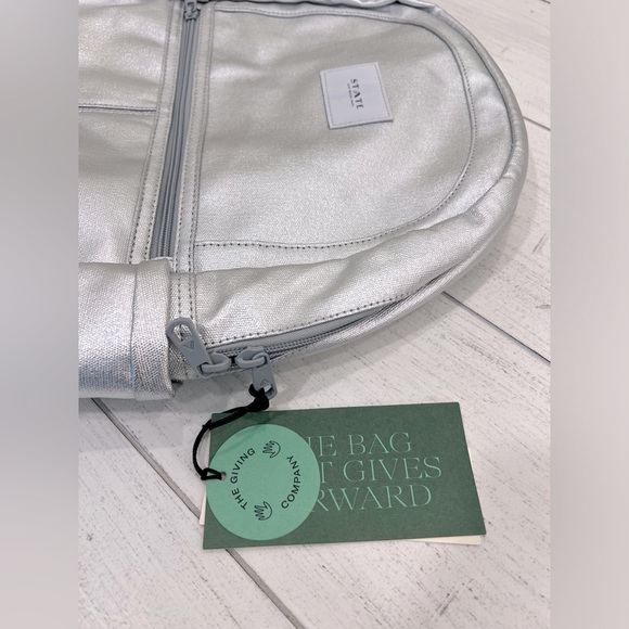 NEW State Kane Kids Backpack in Metallic Silver NWT - Picture 7 of 7
